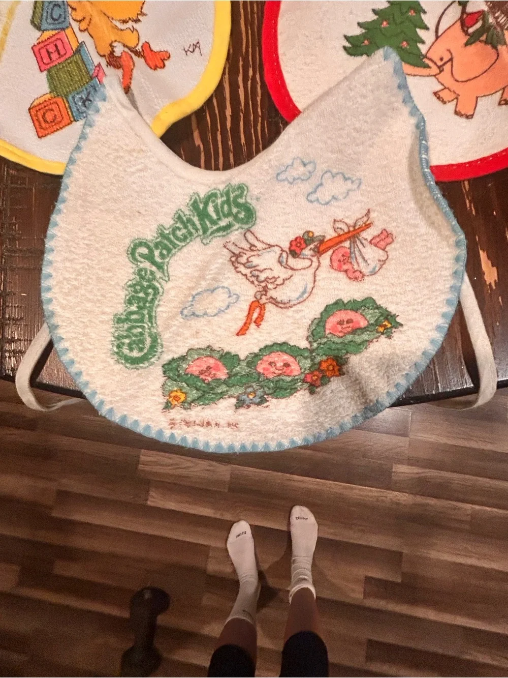Vintage 1980s Bibs Plastic Back- “Cabbage Patch Kids” - Christmas -Max